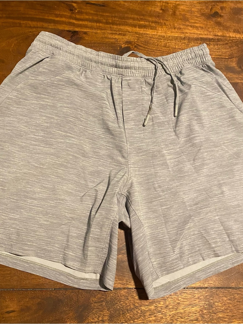 lululemon athletica Men's Heather Light Gray Athletic Shorts L